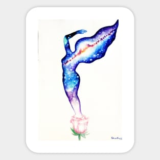 The rose and the goddess Sticker